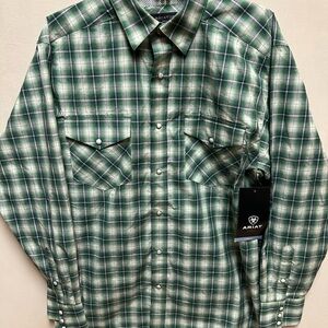 Ariat Men's Green Plaid Shirt